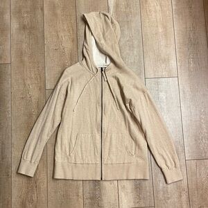 Banana Republic Tan Zip-Up Hoodie Medium